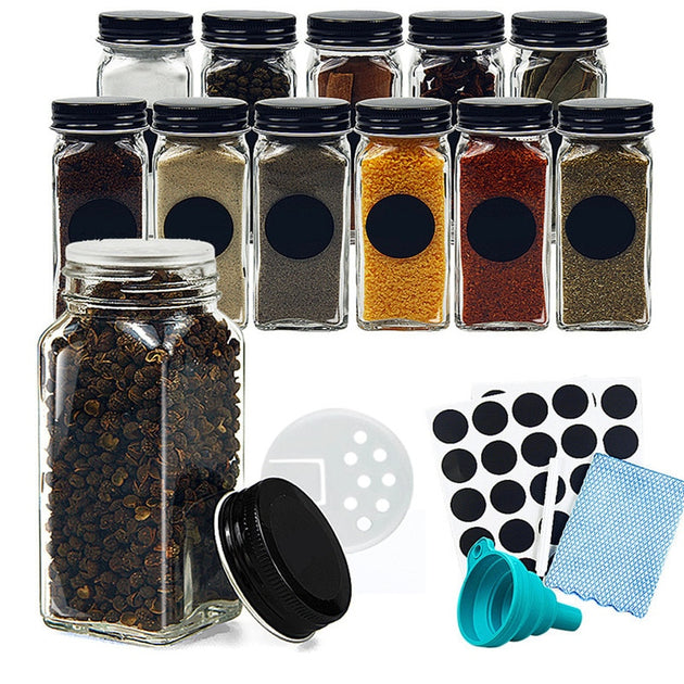 Belmint Spice Jar Rack with 12 Glass Jars