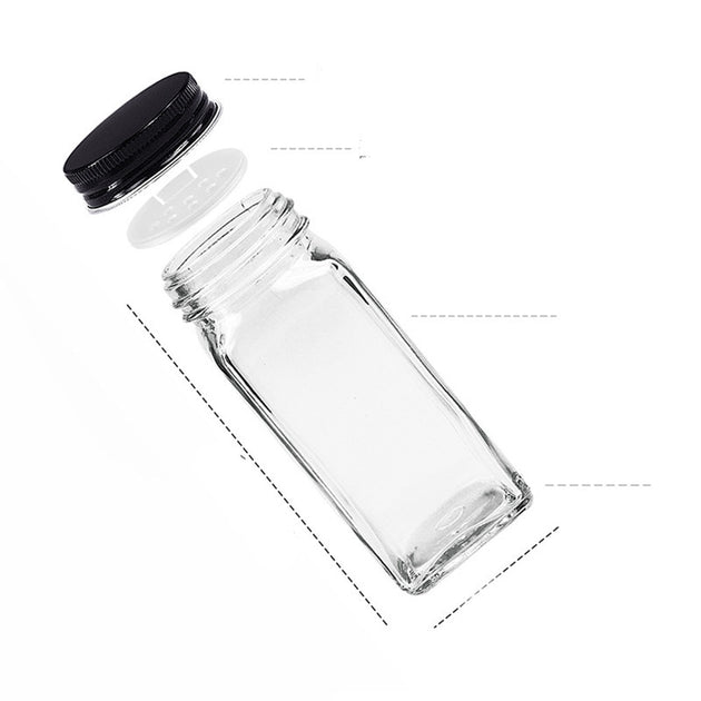 Glass Clip Top Square Spice Jar 2 oz - pack of 12, 12 - QFC