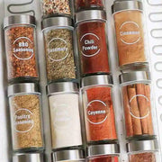 144 Piece Waterproof Spice Jar Labels - Round Stickers Only