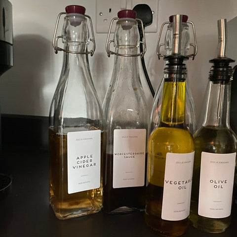 12 or 24 Piece Oils & Vinegars Pantry Labels