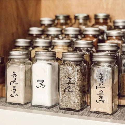 Customized Spice Jar & Pantry Labels Kitchen Labels Waterproof