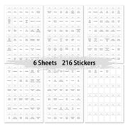 216 Piece White Kitchen Pantry Spice Labels Water and Oil Proof - Black Script - ENGLISH