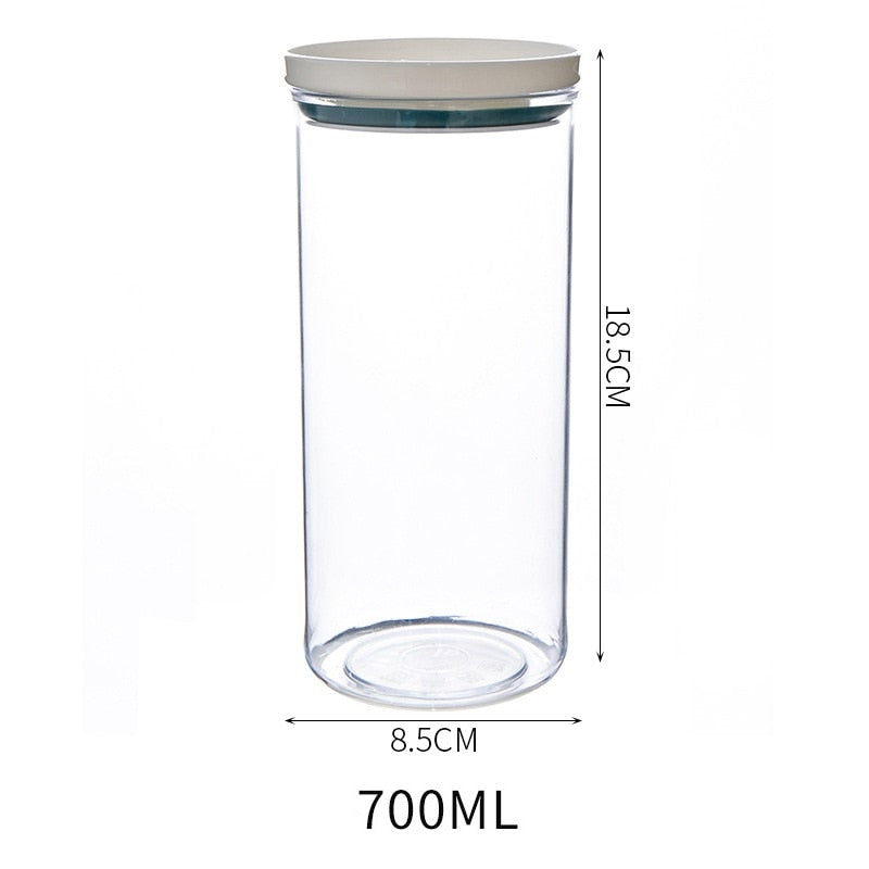 350Ml Sealed Ring Bottles Kitchen Storage Box Transparent Food Canister New Clear  Container College Dorm Essentials