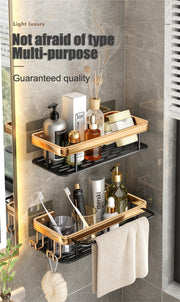 1 or 2 Piece Shower Caddy/ Shower Shelves, No Drill Adhesive Wall Mounted
