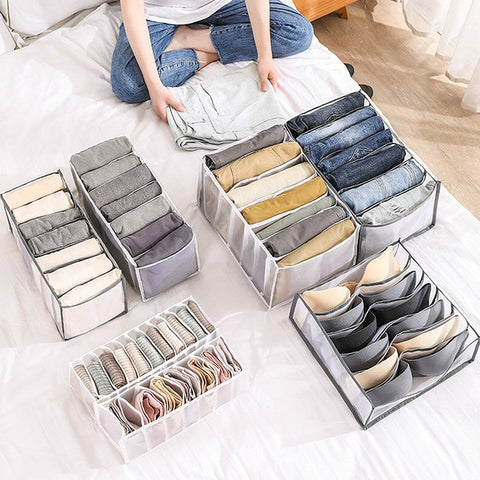 Cheap Underwear Storage Organizer for Clothes Separated Socks Shorts Bra  Storage Boxs Dormitory Closet Organizer Drawer Washable
